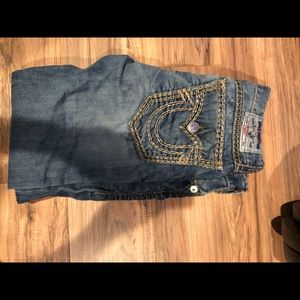 True Religion Straight Super QT Jeans With Flap